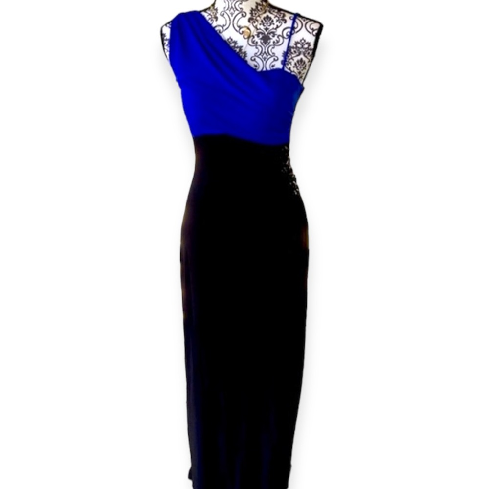 SWEET STORM | One Shoulder Color Block Formal  Dress